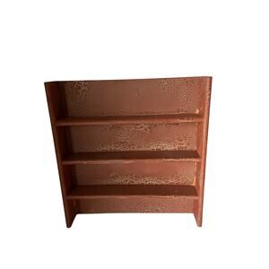 Brick Red Crackle Wall Shelf Spice Rack 3 Shelves 17" H x 15" W x 2" D